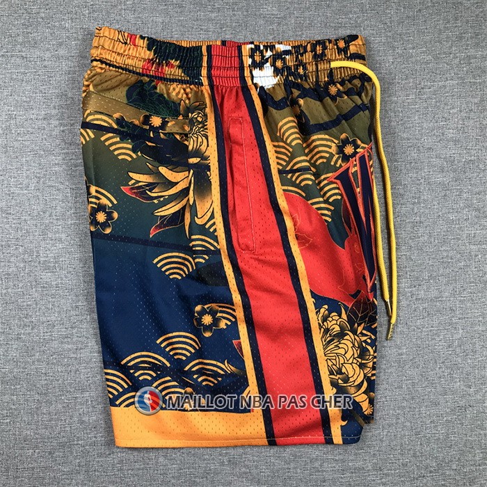 Short Golden State Warriors Lunar New Year Mitchell & Ness Just Don Orange